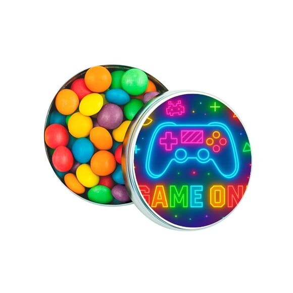 Latinha Metálica Personalizada Video Game Neon