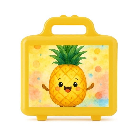 Maleta Plástica Personalizada 12x10cm Abacaxi