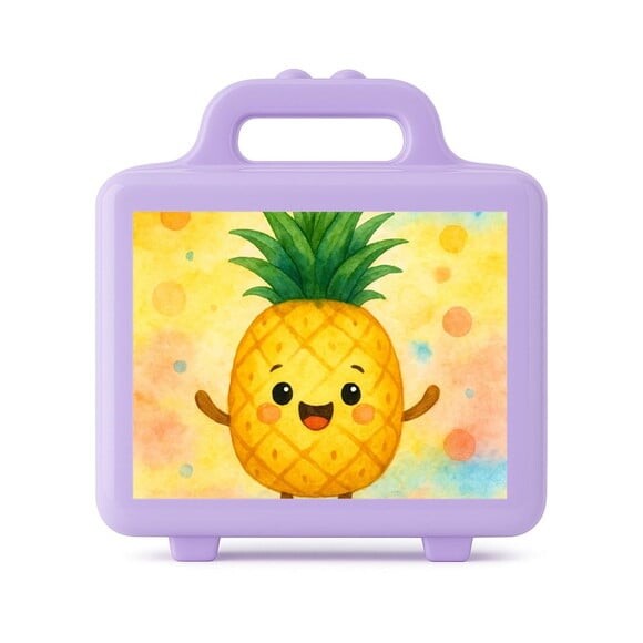 Maleta Plástica Personalizada 12x10cm Abacaxi