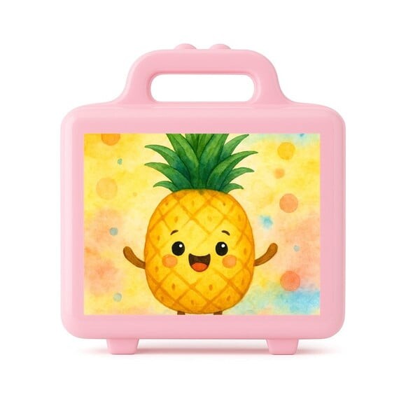 Maleta Plástica Personalizada 12x10cm Abacaxi