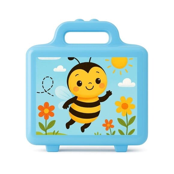 Maleta Plástica Personalizada 12x10cm Abelhinha