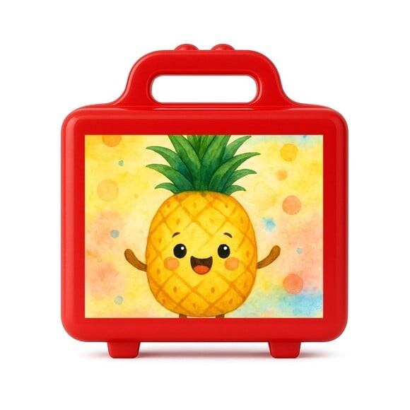 Maleta Plástica Personalizada 12x10cm Abacaxi