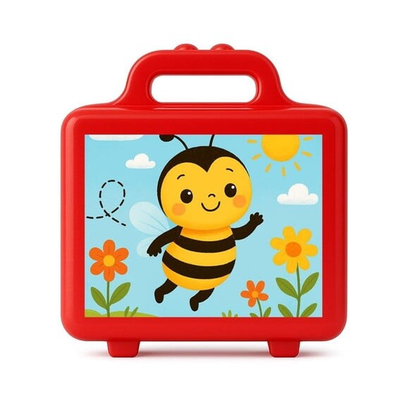 Maleta Plástica Personalizada 12x10cm Abelhinha