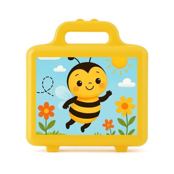 Maleta Plástica Personalizada 12x10cm Abelhinha