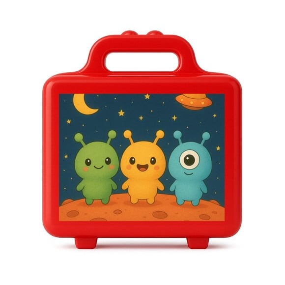 Maleta Plástica Personalizada 12x10cm Alienígenas Fofos