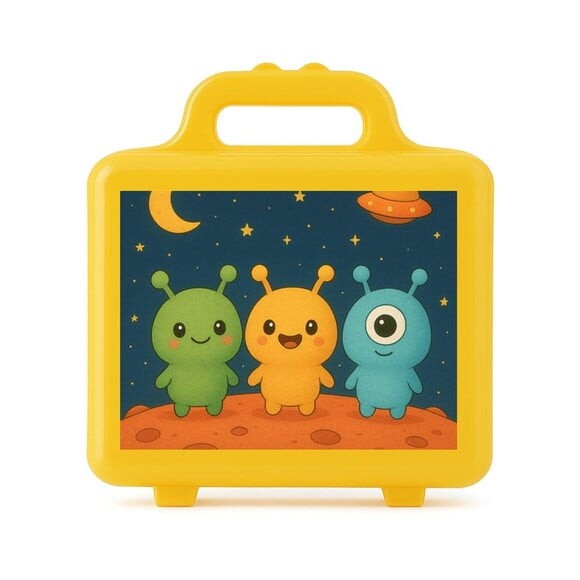 Maleta Plástica Personalizada 12x10cm Alienígenas Fofos
