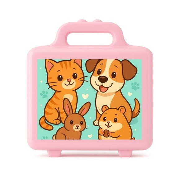 Maleta Plástica Personalizada 12x10cm Animais de Estimação