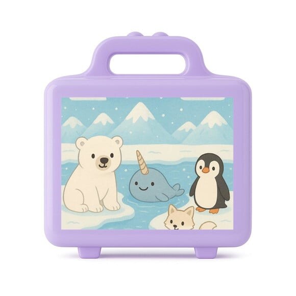 Maleta Plástica Personalizada 12x10cm Animais do Ártico