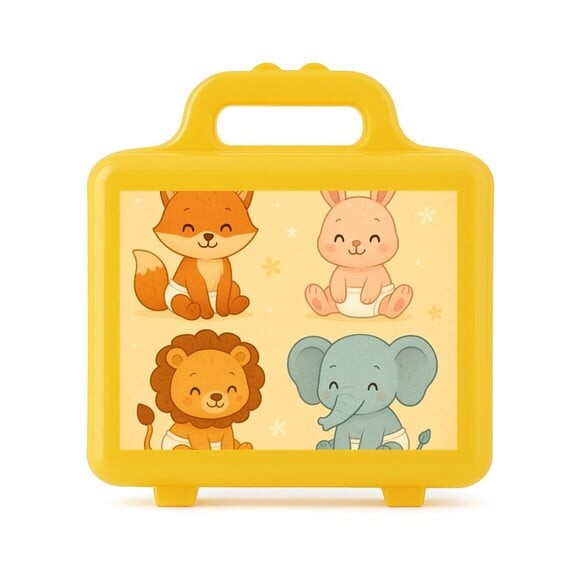 Maleta Plástica Personalizada 12x10cm Animais Fofinhos Baby