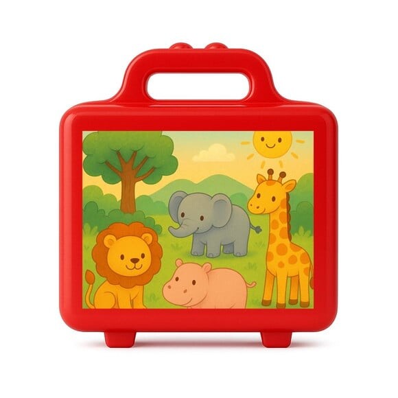 Maleta Plástica Personalizada 12x10cm Animais Selvagens