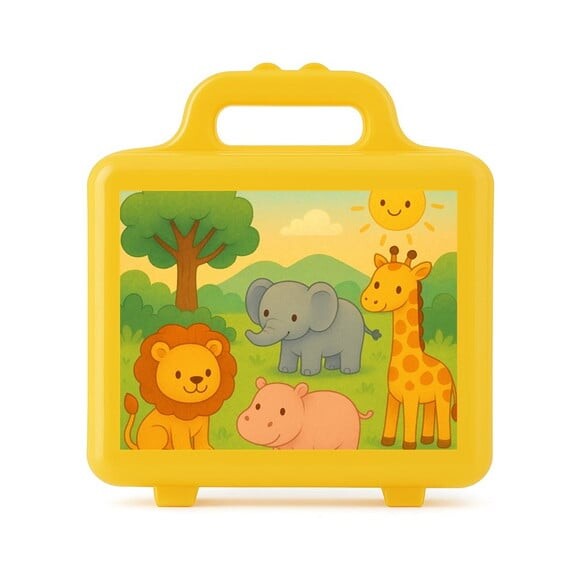 Maleta Plástica Personalizada 12x10cm Animais Selvagens