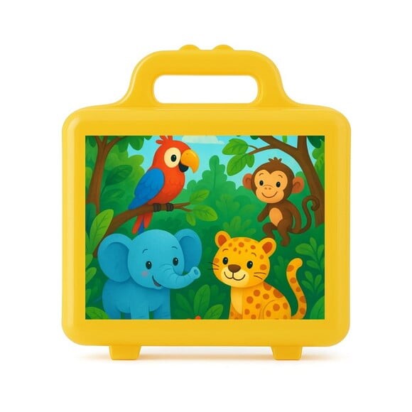 Maleta Plástica Personalizada 12x10cm Animais Tropicais