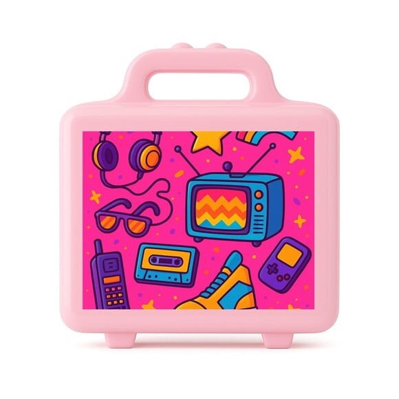 Maleta Plástica Personalizada 12x10cm Anos 80