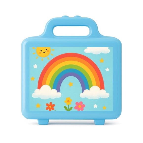 Maleta Plástica Personalizada 12x10cm Arco-íris