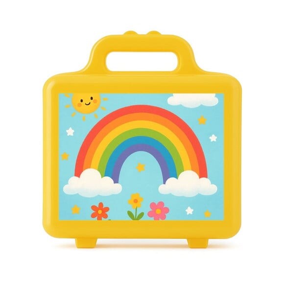 Maleta Plástica Personalizada 12x10cm Arco-íris