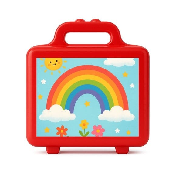 Maleta Plástica Personalizada 12x10cm Arco-íris