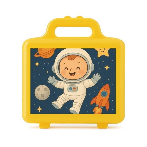 Maleta Plástica Personalizada 12x10cm Astronauta Baby