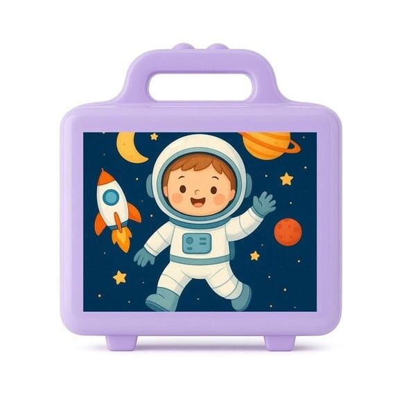 Maleta Plástica Personalizada 12x10cm Astronauta
