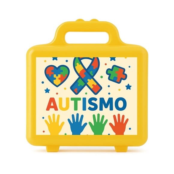 Maleta Plástica Personalizada 12x10cm Autismo
