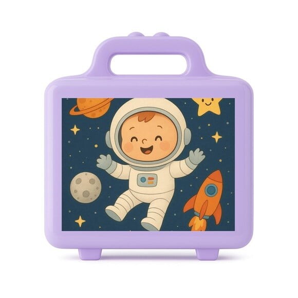 Maleta Plástica Personalizada 12x10cm Astronauta Baby