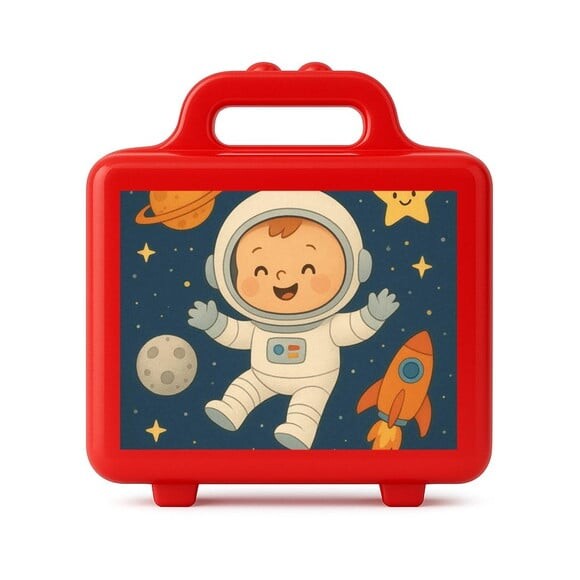 Maleta Plástica Personalizada 12x10cm Astronauta Baby