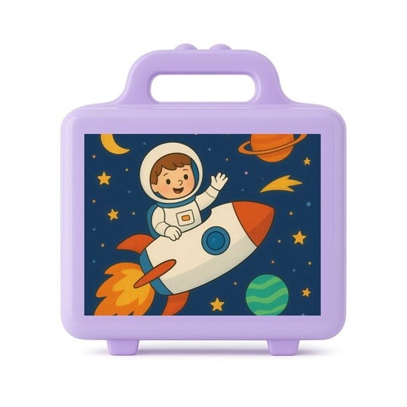 Maleta Plástica Personalizada 12x10cm Aventura Espacial