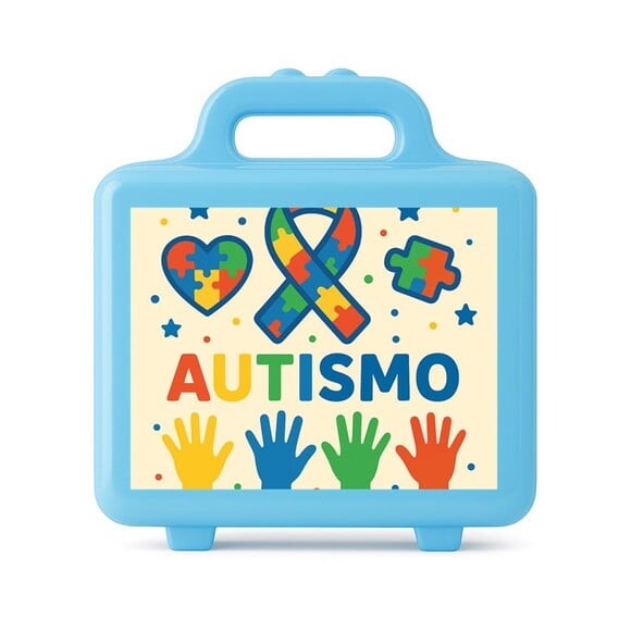 Maleta Plástica Personalizada 12x10cm Autismo
