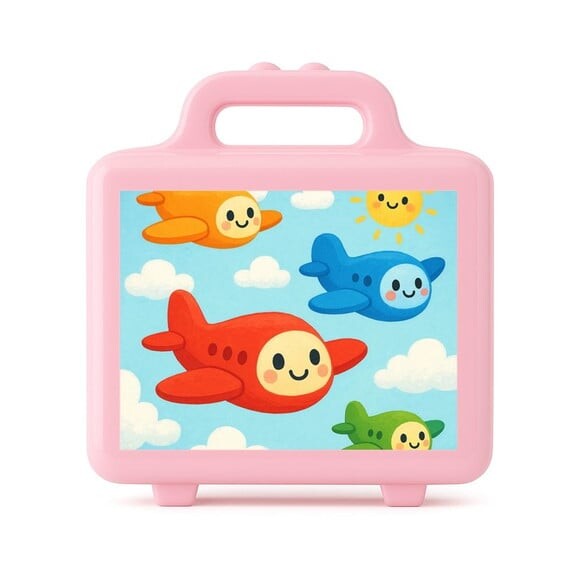 Maleta Plástica Personalizada 12x10cm Aviões