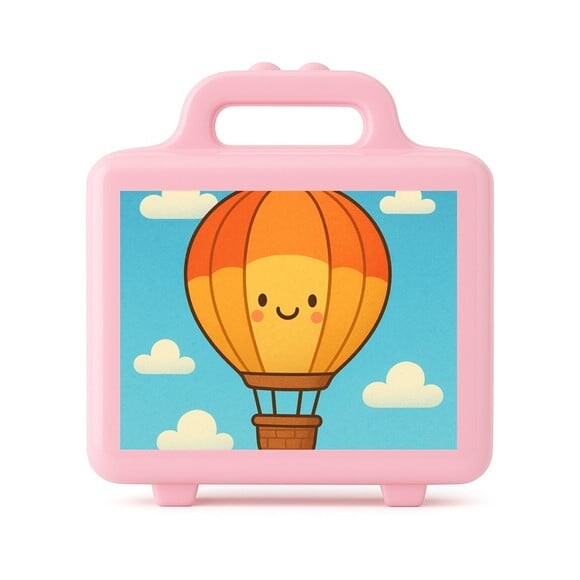 Maleta Plástica Personalizada 12x10cm Balão de Ar Quente
