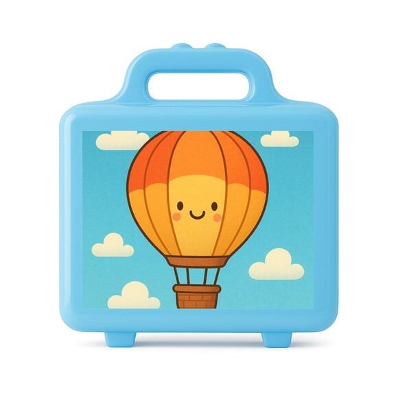 Maleta Plástica Personalizada 12x10cm Balão de Ar Quente