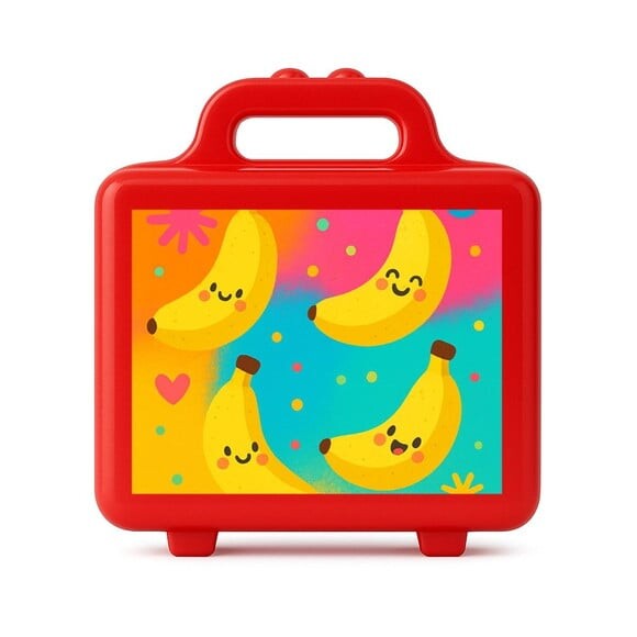 Maleta Plástica Personalizada 12x10cm Bananas Divertidas