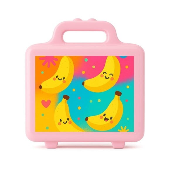 Maleta Plástica Personalizada 12x10cm Bananas Divertidas