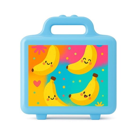 Maleta Plástica Personalizada 12x10cm Bananas Divertidas