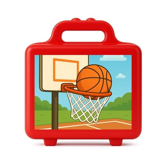 Maleta Plástica Personalizada 12x10cm Basquete