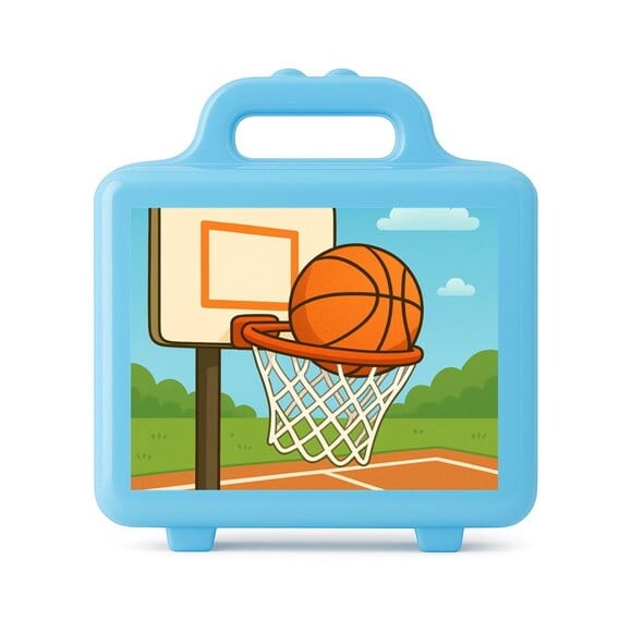 Maleta Plástica Personalizada 12x10cm Basquete