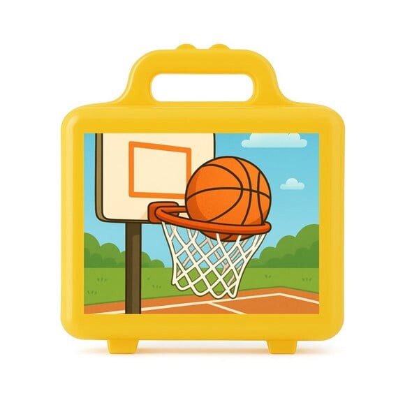 Maleta Plástica Personalizada 12x10cm Basquete