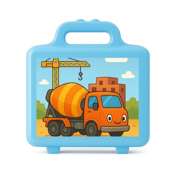 Maleta Plástica Personalizada 12x10cm Betoneira