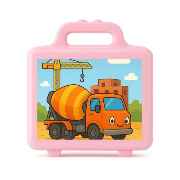 Maleta Plástica Personalizada 12x10cm Betoneira