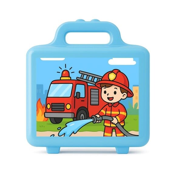Maleta Plástica Personalizada 12x10cm Bombeiros