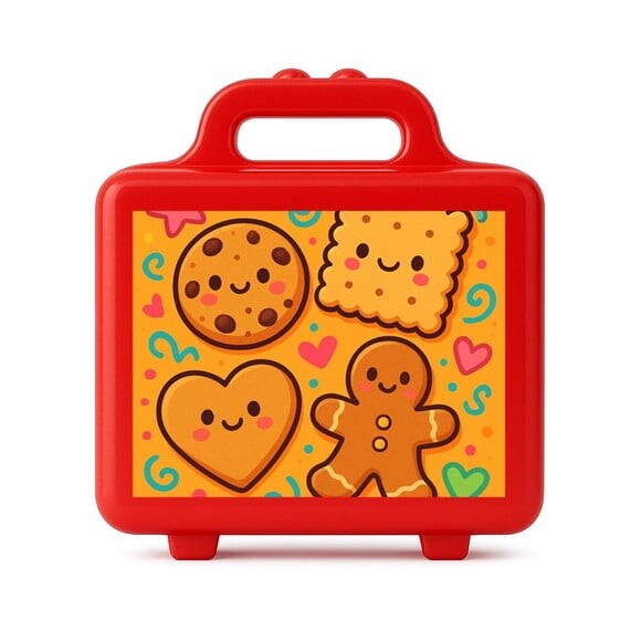 Maleta Plástica Personalizada 12x10cm Biscoitinhos