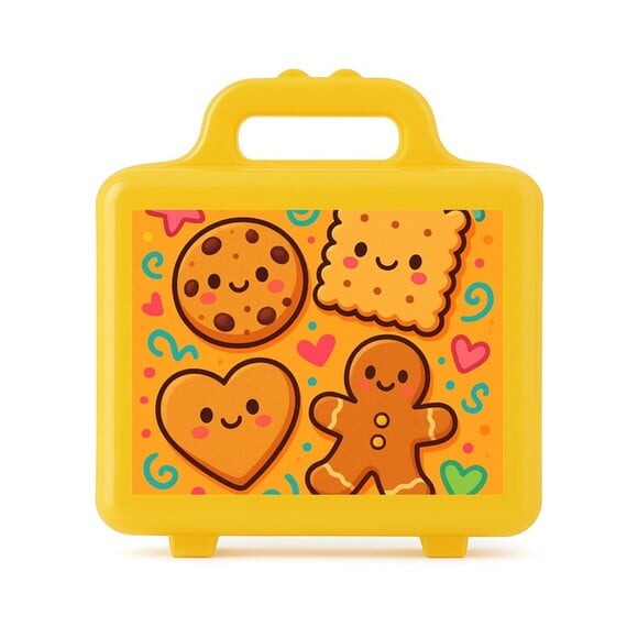 Maleta Plástica Personalizada 12x10cm Biscoitinhos