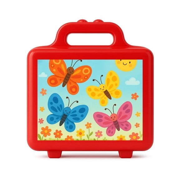 Maleta Plástica Personalizada 12x10cm Borboletas