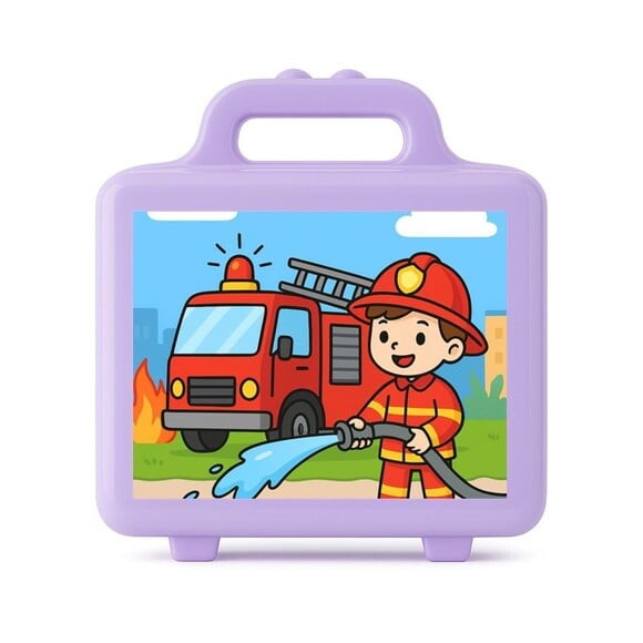Maleta Plástica Personalizada 12x10cm Bombeiros