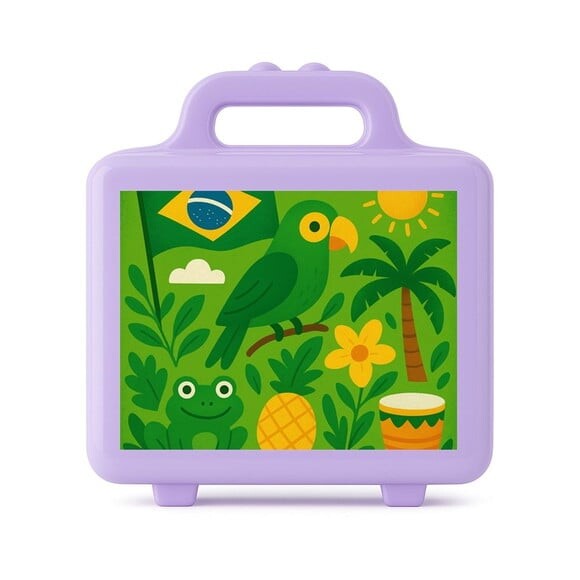 Maleta Plástica Personalizada 12x10cm Brasil Verde Amarelo