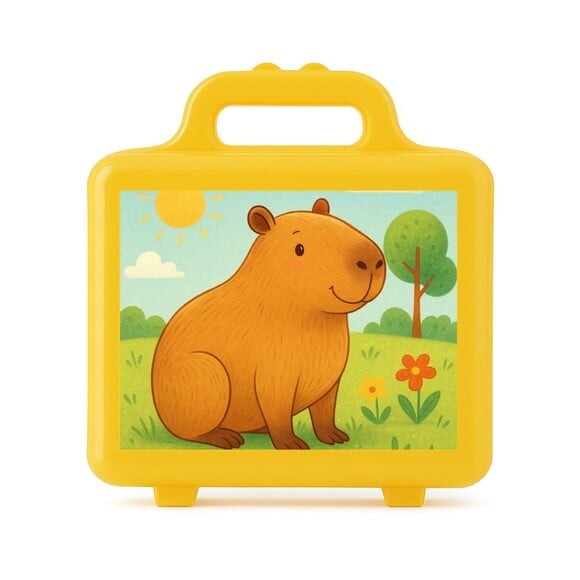 Maleta Plástica Personalizada 12x10cm Capivara