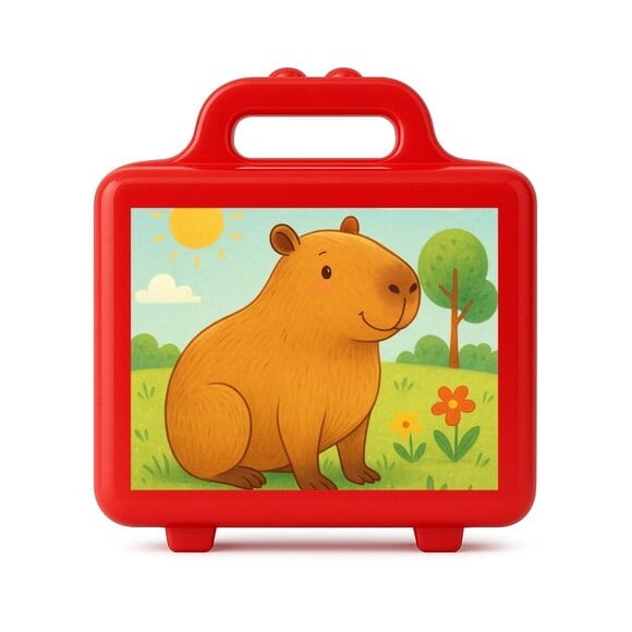 Maleta Plástica Personalizada 12x10cm Capivara