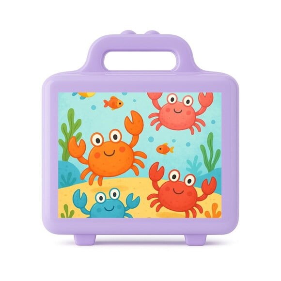 Maleta Plástica Personalizada 12x10cm Caranguejinhos