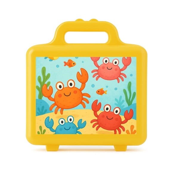 Maleta Plástica Personalizada 12x10cm Caranguejinhos