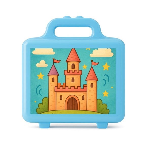Maleta Plástica Personalizada 12x10cm Castelo Encantado