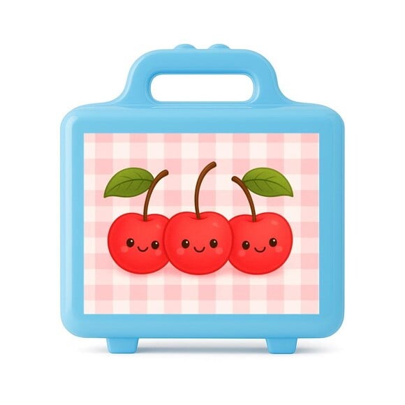 Maleta Plástica Personalizada 12x10cm Cerejinha